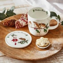 Wrendale Designs Mug And Coaster Winter Mice -HARTS OF STUR Sales WNMZ3943XG Wrendale Designs Winter Mice 4