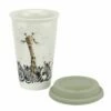 Wrendale Designs Giraffe & Zebra Travel Mug -HARTS OF STUR Sales WNRU78753 XW Wrendale Designs Giraffe And Zebra Travel Mug