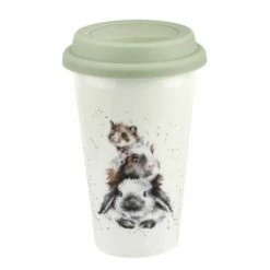 Wrendale Designs Rabbit, Guinea Pig, Mouse Travel Mug