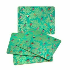 Sara Miller Chelsea Collection Set Of 4 Green Placemats 8 Sara Miller Chelsea Collection Set Of 4 Green Placemats -HARTS OF STUR Sales X0010549116 Sara Miller Chelsea Collection Set of 4 Placemats Green 1