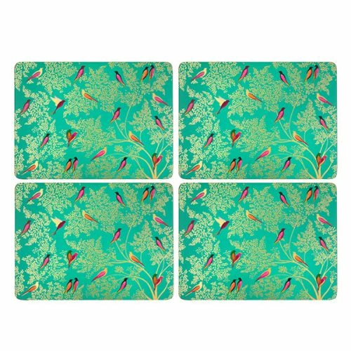 Sara Miller Chelsea Collection Set Of 4 Green Placemats 3 Sara Miller Chelsea Collection Set Of 4 Green Placemats