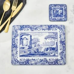 Spode Blue Italian Set Of 6 Placemats 12 Spode Blue Italian Set Of 6 Placemats -HARTS OF STUR Sales X0010568337 Spode Blue Italian Blue Italian Placemats Set of 6 4