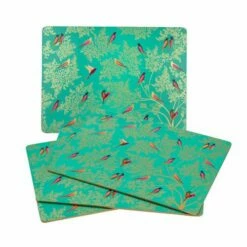 Sara Miller Chelsea Collection Set Of 4 Large Green Placemats -HARTS OF STUR Sales X0010649116 Sara Miller Chelsea Collection Set of 4 Large Placemats Green 1