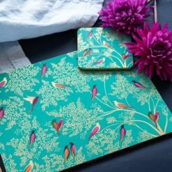 Sara Miller Chelsea Collection Set Of 4 Large Green Placemats -HARTS OF STUR Sales X0010649116 Sara Miller Chelsea Collection Set of 4 Large Placemats Green 4