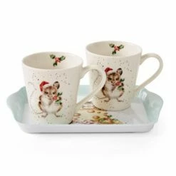 Wrendale Designs Mug And Tray Set Holly Jolly Christmas Mice 8 Wrendale Designs Mug And Tray Set Holly Jolly Christmas Mice -HARTS OF STUR Sales X0011659156 Wrendale Designs Holly Jolly Christmas Mice 1