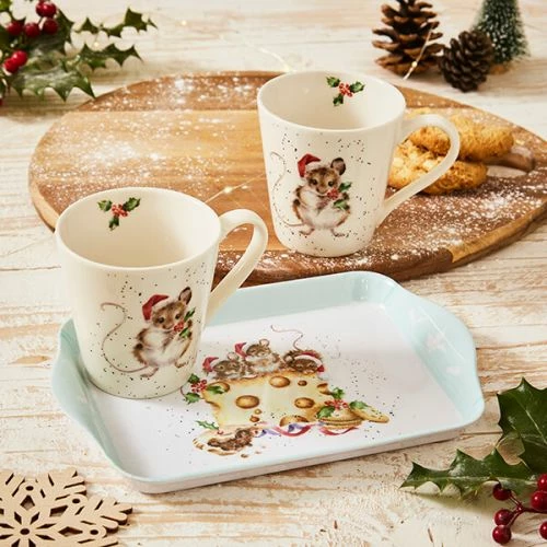 Wrendale Designs Mug And Tray Set Holly Jolly Christmas Mice 6 Wrendale Designs Mug And Tray Set Holly Jolly Christmas Mice - Image 4
