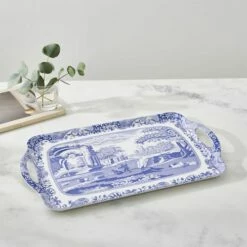 Spode Blue Italian Large Handled Tray -HARTS OF STUR Sales X0019518337 Spode Blue Italian Blue Italian Large Handled Tray 2