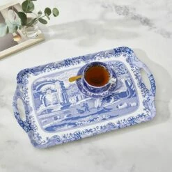 Spode Blue Italian Large Handled Tray -HARTS OF STUR Sales X0019518337 Spode Blue Italian Blue Italian Large Handled Tray 4