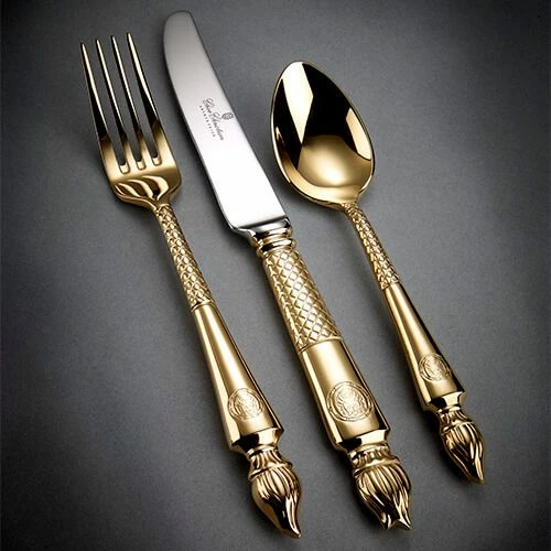 Clive Christian Empire Flame All Gold Table Knife 4 Clive Christian Empire Flame All Gold Table Knife - Image 2