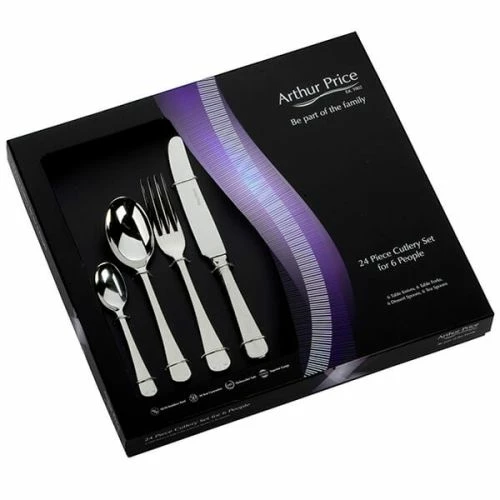 Arthur Price Classic Rattail 24 Piece Cutlery Gift Box Set 3 Arthur Price Classic Rattail 24 Piece Cutlery Gift Box Set